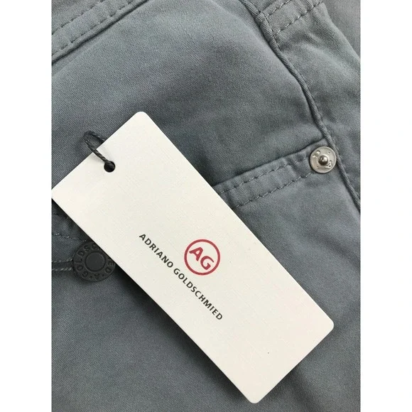 Adriano Goldschmied Sueded Stretch Sateen Jeans Mens 28x32 Gray The Stockton New